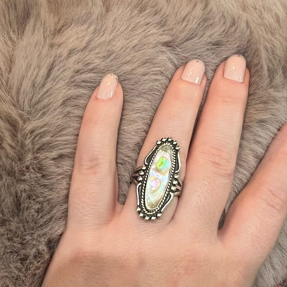 Native American Abalone/Sterling Ring